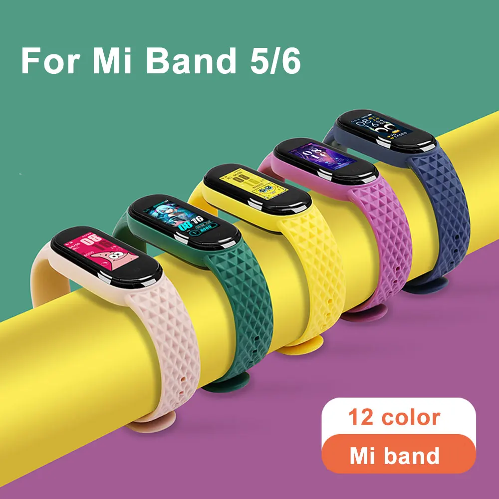 

Silicone Strap For Xiaomi Mi Band 5 mi band 6 Replacement Bracelet For Mi5 Mi6 Sport Wristbands For Xiaomi Miband6 Miband5 strap