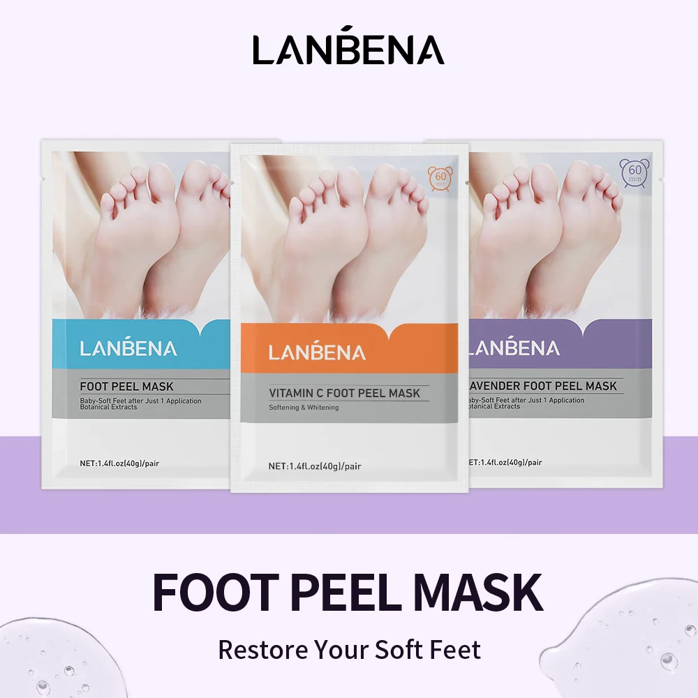 LANBENA maska do skórki stóp usuń martwa skóra Pedicure skarpetki Spa ...