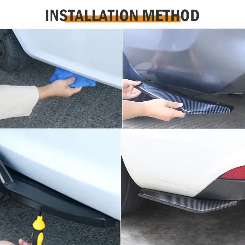 Bumper Strip Pair Universal Car Front Rear Bumper Strip Lip Spoiler Diffuser Splitter Scratch Protector 44.5cm Winglets Side Skirt Extension