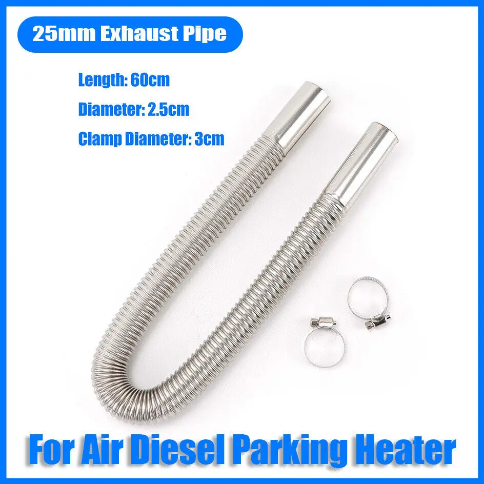 60cm Air Parking Heater Stainless Steel Exhaust Pipe Tube Gas Vent For Air Diesels Parking Tank Car Heaters Accessories