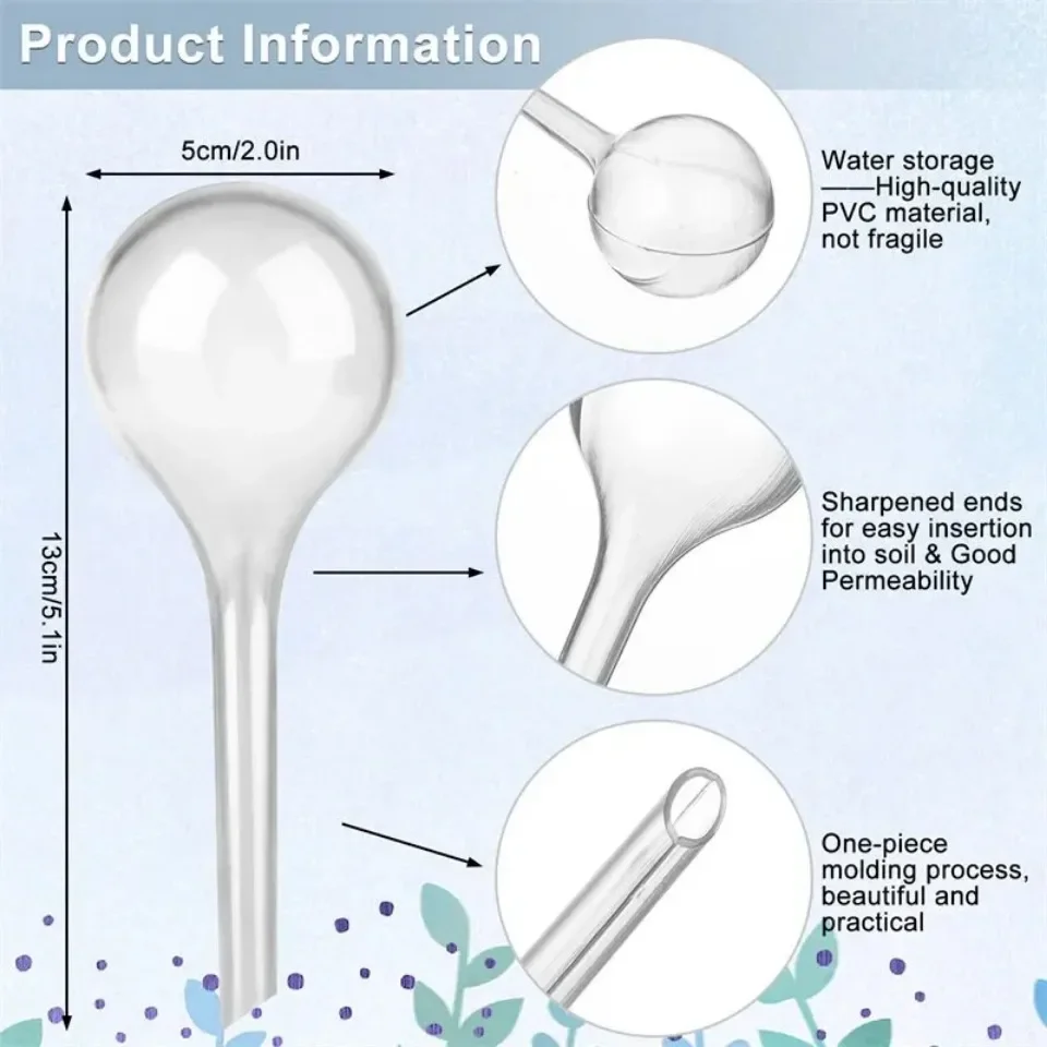 5pcs Plant Water Feeder Automatische Plastieke Ballen Tuinwaterapparaat Planten Gloeilampen Zelf Waterende Druppelirrigatie