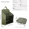 Three-section Hanging Storage Bag Foldable Dustproof and Waterproof Fabric Portable Luggage Storage Bag for Clothing 2