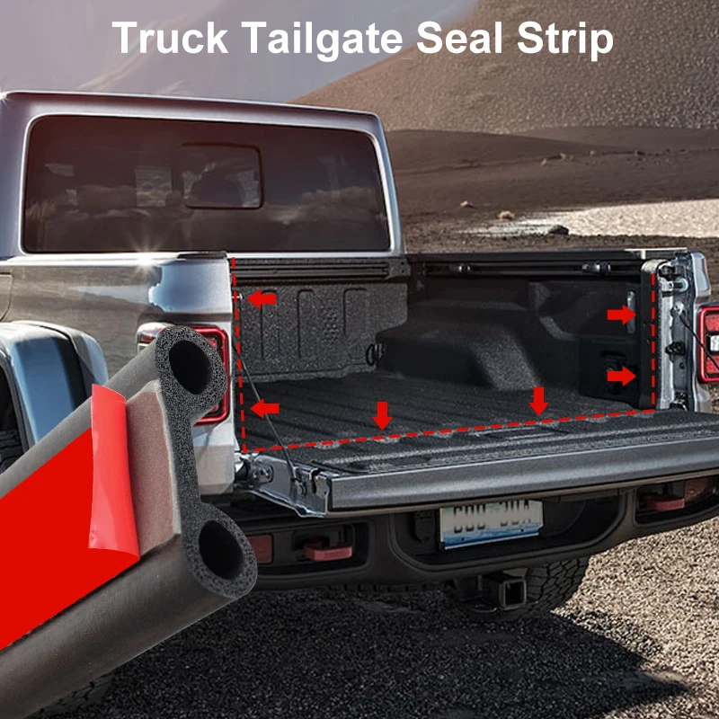 TruckTailgateRubberSealStripDoubleBulbAutomotiveWeather