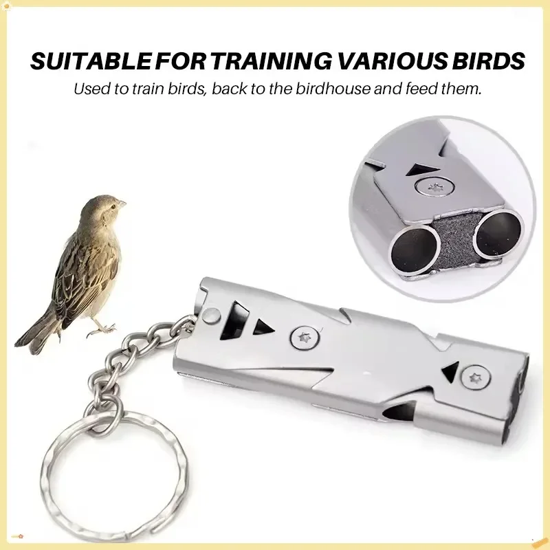 Pet Dog Cat Training Whistle Two-tone Flute German Shepherd Sound Repeller Outdoor Survival Parrot Training Whistle Pet Supplies