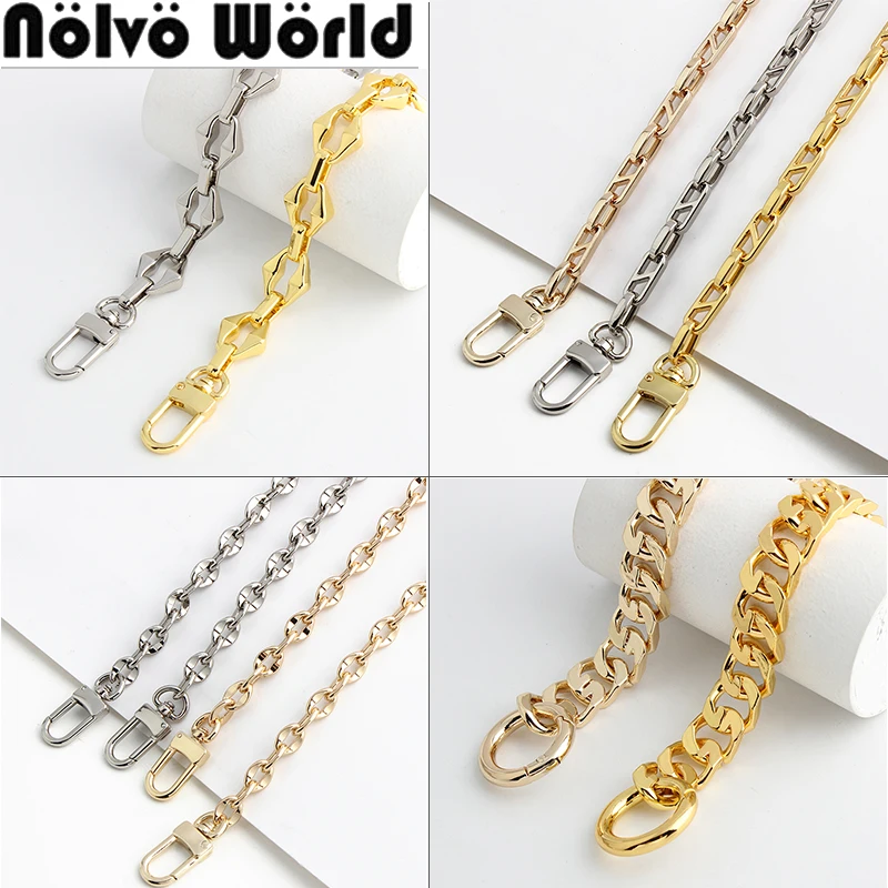 2PCS 9MM 16MM O Type Metal Chains For Women DIY Bag Handbag Purse Shoulder Strap Crossbody Replacement Clutch Handle Accessories