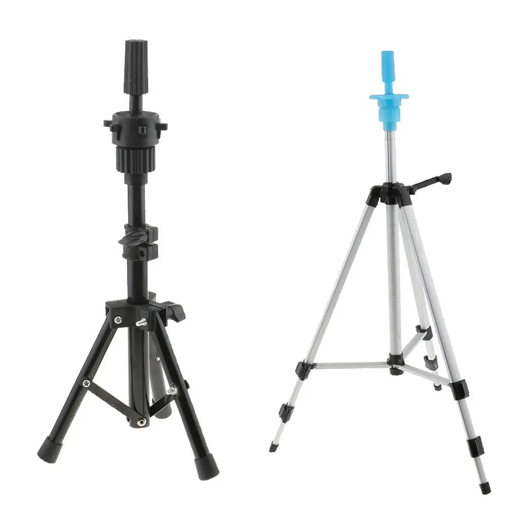 

2x Adjustable Mannequin Head Holder Tripod Cosmetology Hairstyling Head Rack