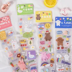 Autocollants animaux lapin ours mignons, 1 pièce, autocollants décoratifs pour Journal, matériaux faits à la main pour ordinateur portable, fournitures de papeterie scolaire 