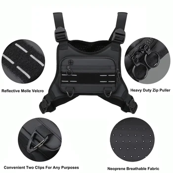 Borsa da petto sportiva Borsa da petto anteriore leggera resistente all'acqua Borsa da gilet da corsa con supporto per telefono integrato Conservazione extra 가bolsa 1