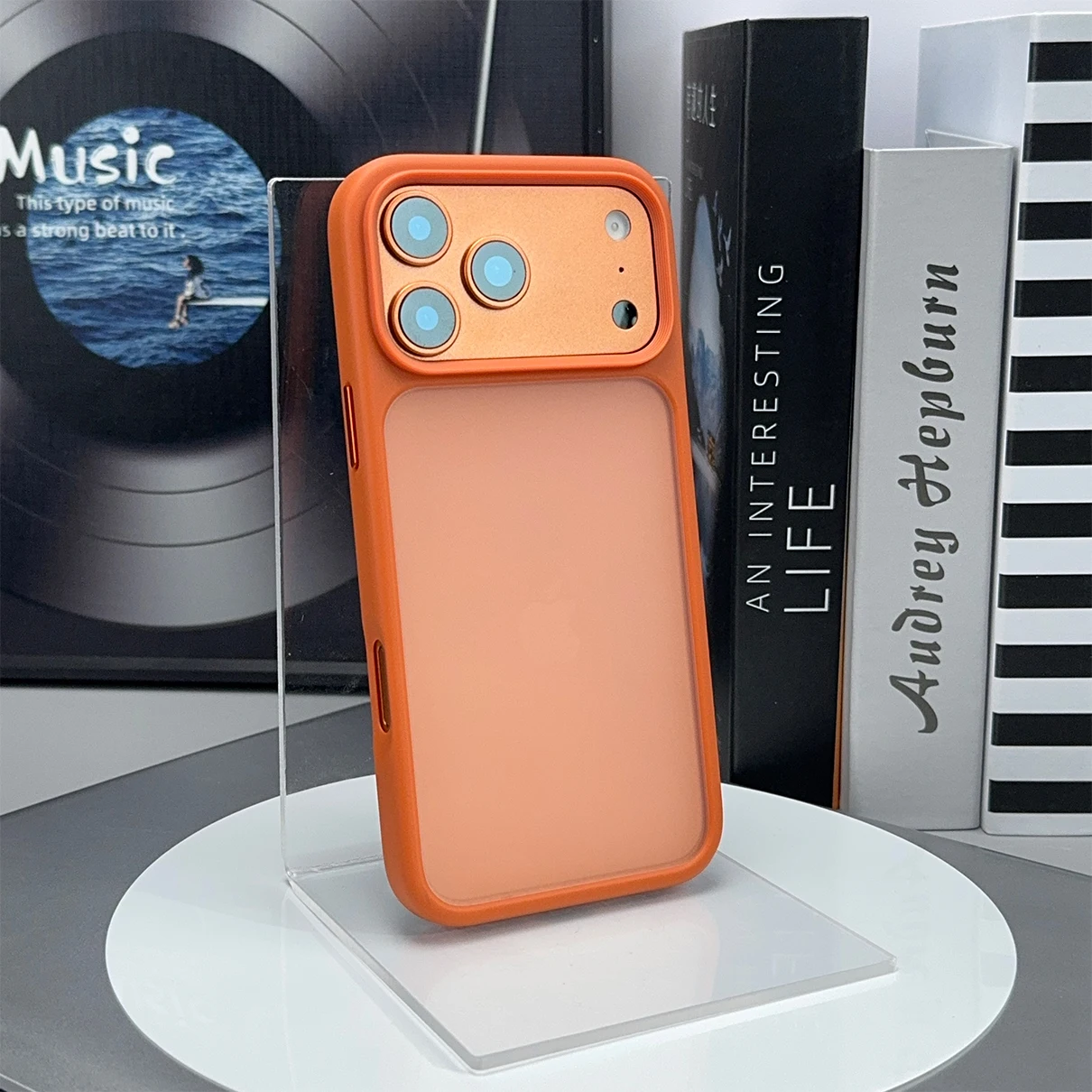 Luxury Business Translucent Shockproof Phone Case - Acrylic TPU Hybrid Armor Cover