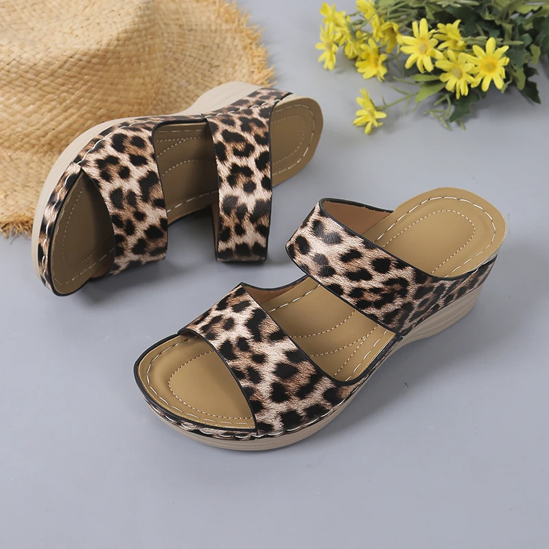 

Women's Sandals Open Toe Slipper Outdoor Wedges Comfortable Flip Flop Serpentine Platform Fish Mouth Orthopedic Wedge Sandals