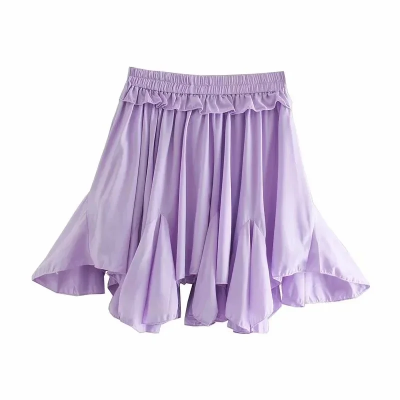 Elastic Waist Sexy Irregular Ruffle Skirt Female Chiffon Elastic Elastic Waist Elegant Big Swing Skirt Joint Clothing Fashion tropico 5 joint venture