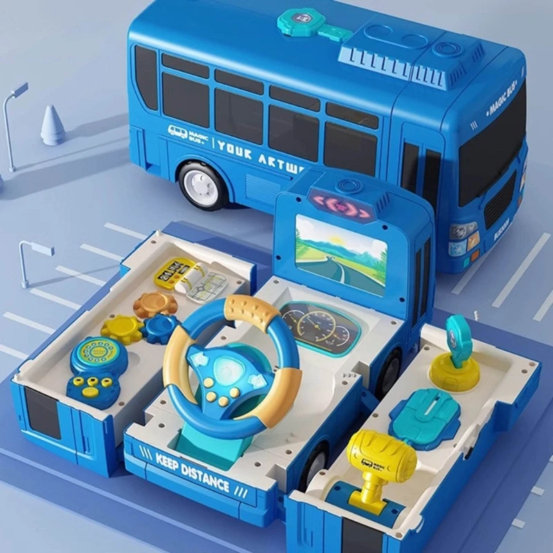  스티어링 휠 장난감 학습 장난감 어린이를위한 빛이있는 활동 보드