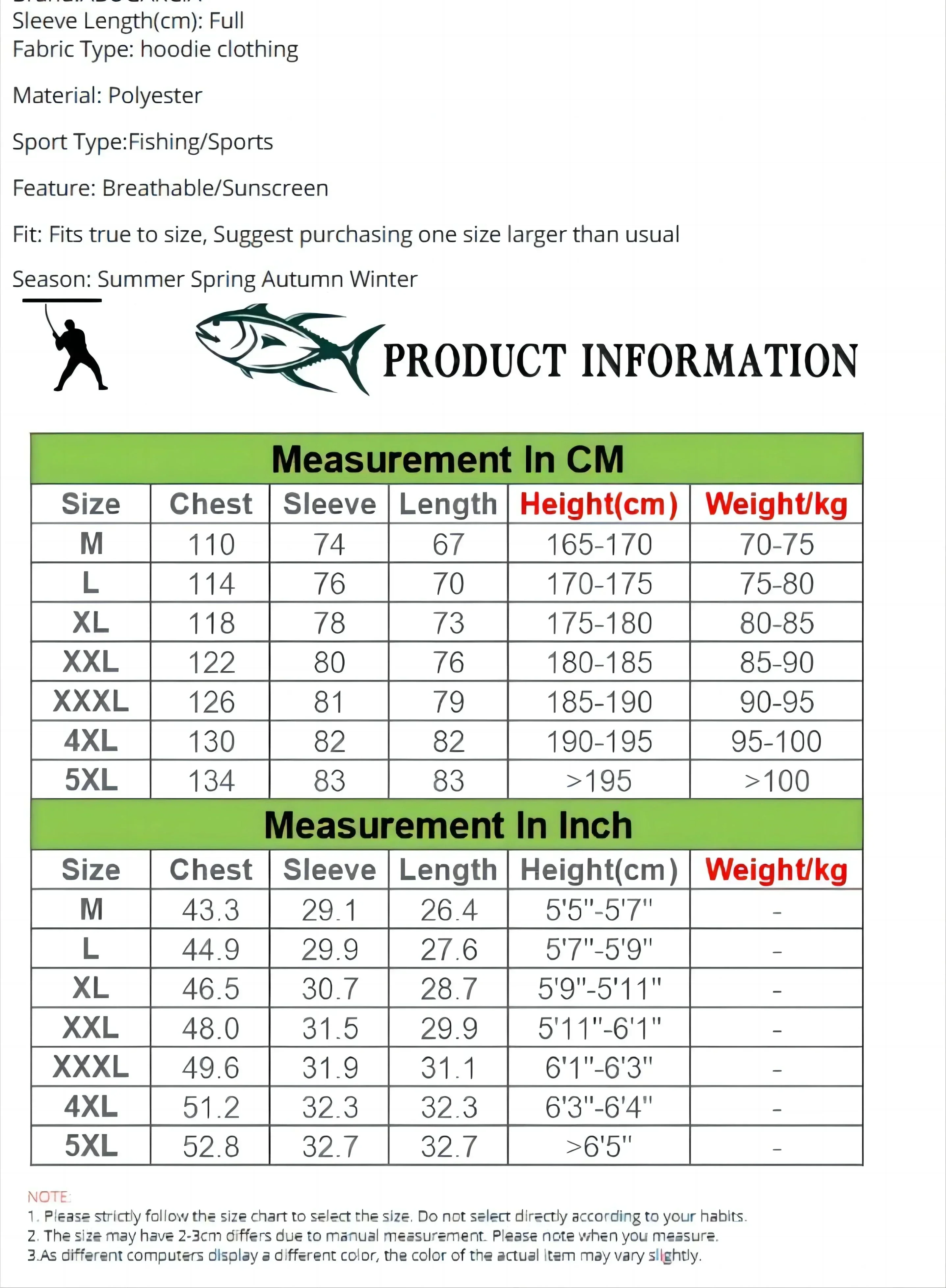Description Picture 2 of itemSummer Men's Hooded Long Sleeve Performance Fishing Shirts Jersey For Fishing UV Hoodies Clothing Camiseta De Pesca Tops