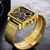 LIGE Digital Men's Watches Fashion Square Military Stainless Casual Sports Quartz Electronic Watch Waterproof Male Alarm Clocks 2