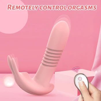 Telescopic Rotating Vibrator Wearable Dildo Remote Masturbator Female Vagina G Spot Massage Clit Stimulator Sex Toys For Women 6