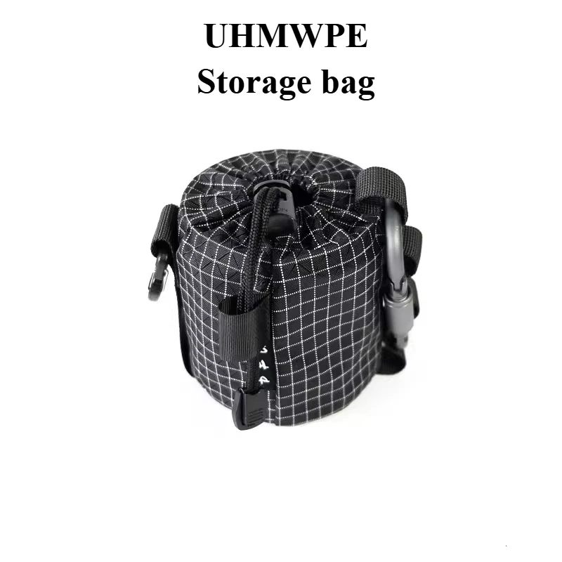 Titanium Cup Storage Bag UHMWPE Lightweight Mountain Camping Outdoor Cup Storage Bag Hangable Holder Water Bottle