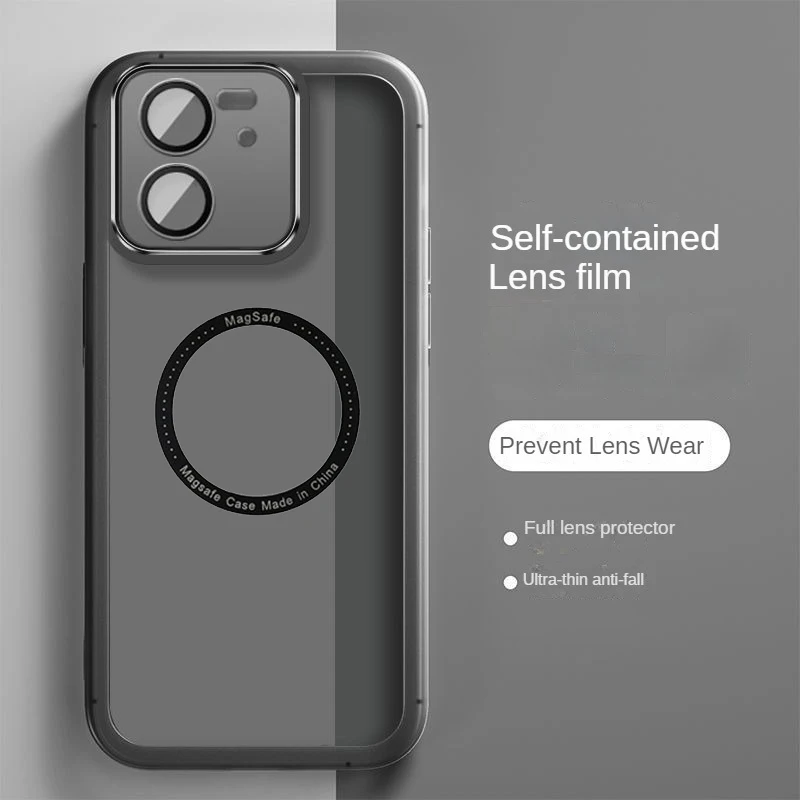 

For Magsafe Wireless Magnetic Charging Case For Xiaomi 13T 14 13 Redmi Note 13 Pro Plus Cases Funda Back Cover For MI 13T Lens