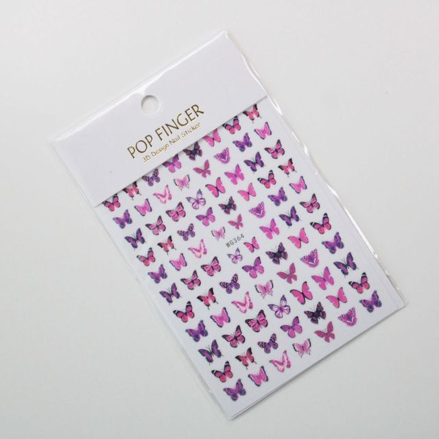 Craft Sticker 3D Nail Art Sticker Ultra-thin Butterfly Nail Art Decoration Sticker Holographic Laser Butterfly Nail Decals