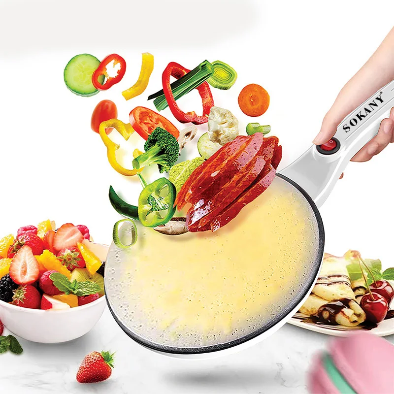 Mini Electric Pancake Maker Portable Baking Non-stick Frying Pan Heating For Tortillas Roti Sarten Crepe Omelet Maker Machine 2