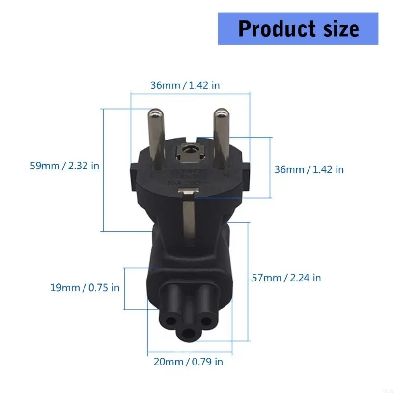 2PCS EU 세트 EU 4.8mm IEC320 C5 랩톱 프린터 노트북 용 어댑터 변환기 193a