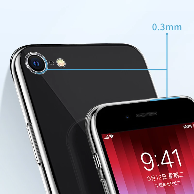 Ultra Thin Soft Clear TPU Silicone Phone Case - Transparent Back Cover