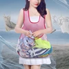Sturdy Apron with Pockets Waterproof Laundry Smock Foldable Sleeveless Clothes Drying Apron for Kitchen Bathroom B03E 3