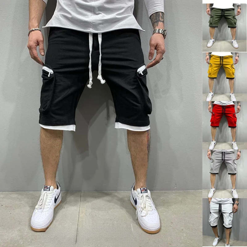 Summer Loose shorts men's jogging short pants Casual fitness streetwear men Multi-pocket sport casual hip cargo shorts