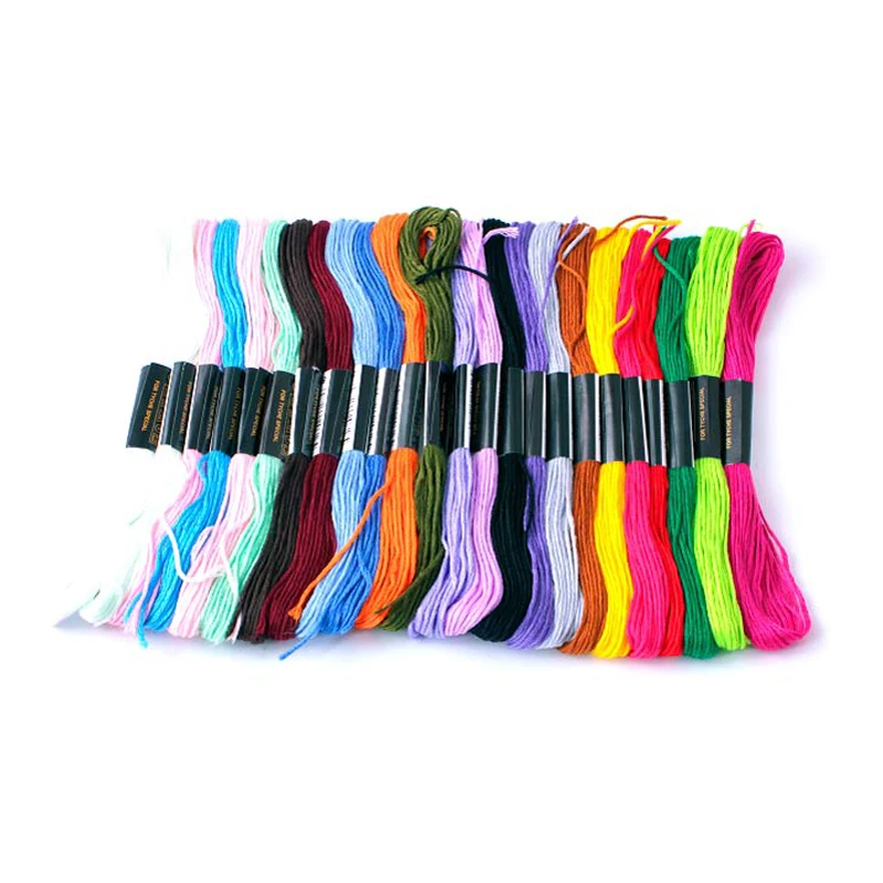 Cross stitch floss Embroidery floss Embroidery thread Cross stitch thread 50 piecse threads Cross stitch floss 8 meters Long 6 Strands Cross stitch threads Floss skein Embroidery thread