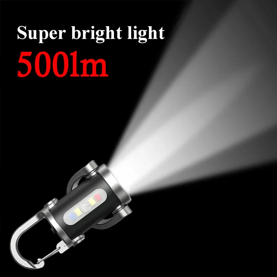 充電式ウエストウォーマー YS087 Rechargeable Keychain Flashlights, 800LM EDC COB Work
