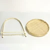 Bamboo Weaving Straw Baskets Tier Rack Wicker Fruit Bread Food Storage Kitchen Decorate Round Plate Stand Container 5