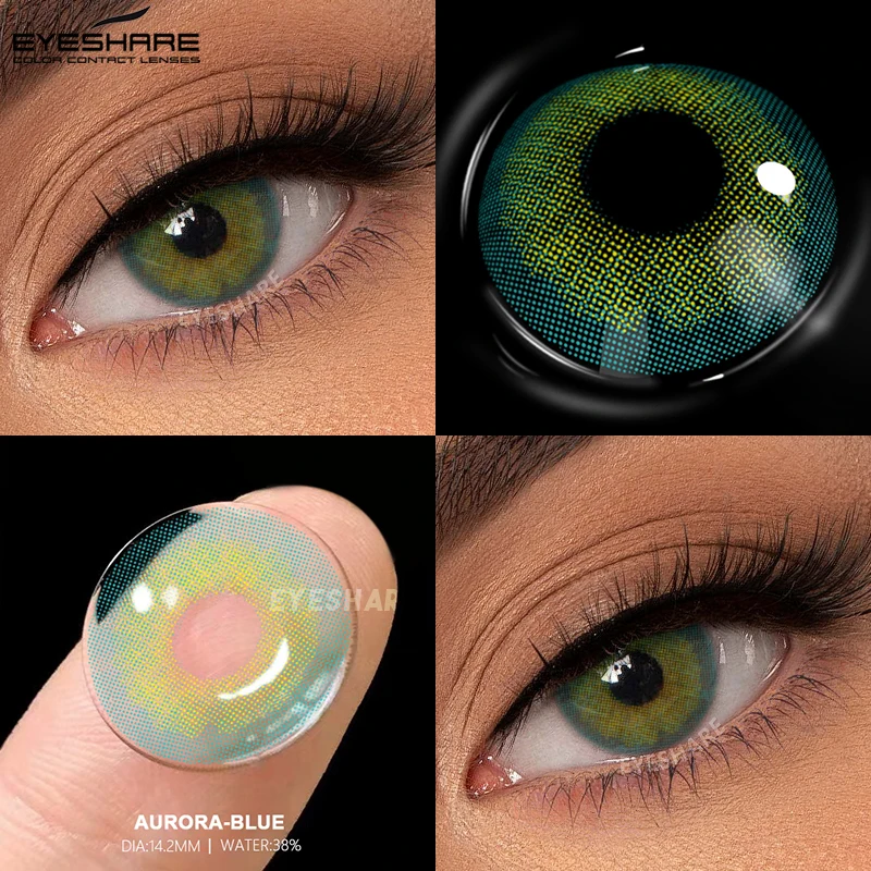 EYESHARE 1 Paar Kontaktlinsen in natürlicher Farbe, schöne Pupillenlinse für Augen, kosmetische braune Kontaktlinsen, blaue Linsen, jährliche Verwendung – Detail 30
