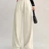 High Waist Loose Fit Casual Women's Suit Pants Spring Summer 2025 Elegant Straight Leg Floor-Length Trousers