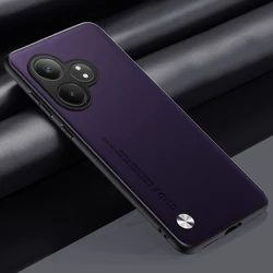 Luxury PU Leather Full Protection Phone Case - Silicone Back Cover for Realme GT Neo 6 SE (Purple)