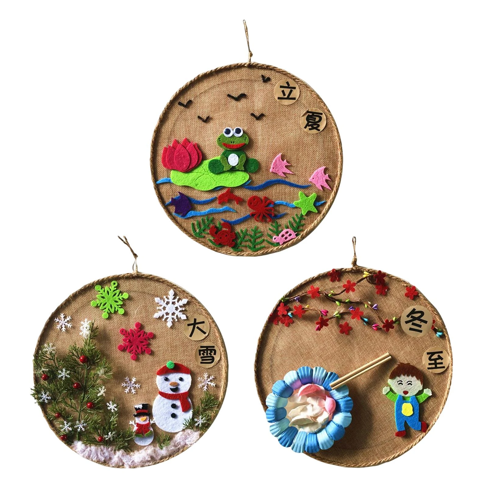 Diyフェルトクラフトキットパッチワーク装飾子供幼児ホームドア Aliexpress