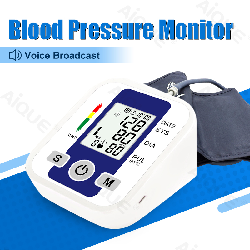 JUSTLANG Arm Blood Pressure Monitor Pressure Sensor Monitor BP Automatic Tonometer Digital Tensiometer LED Display Arm Cuff