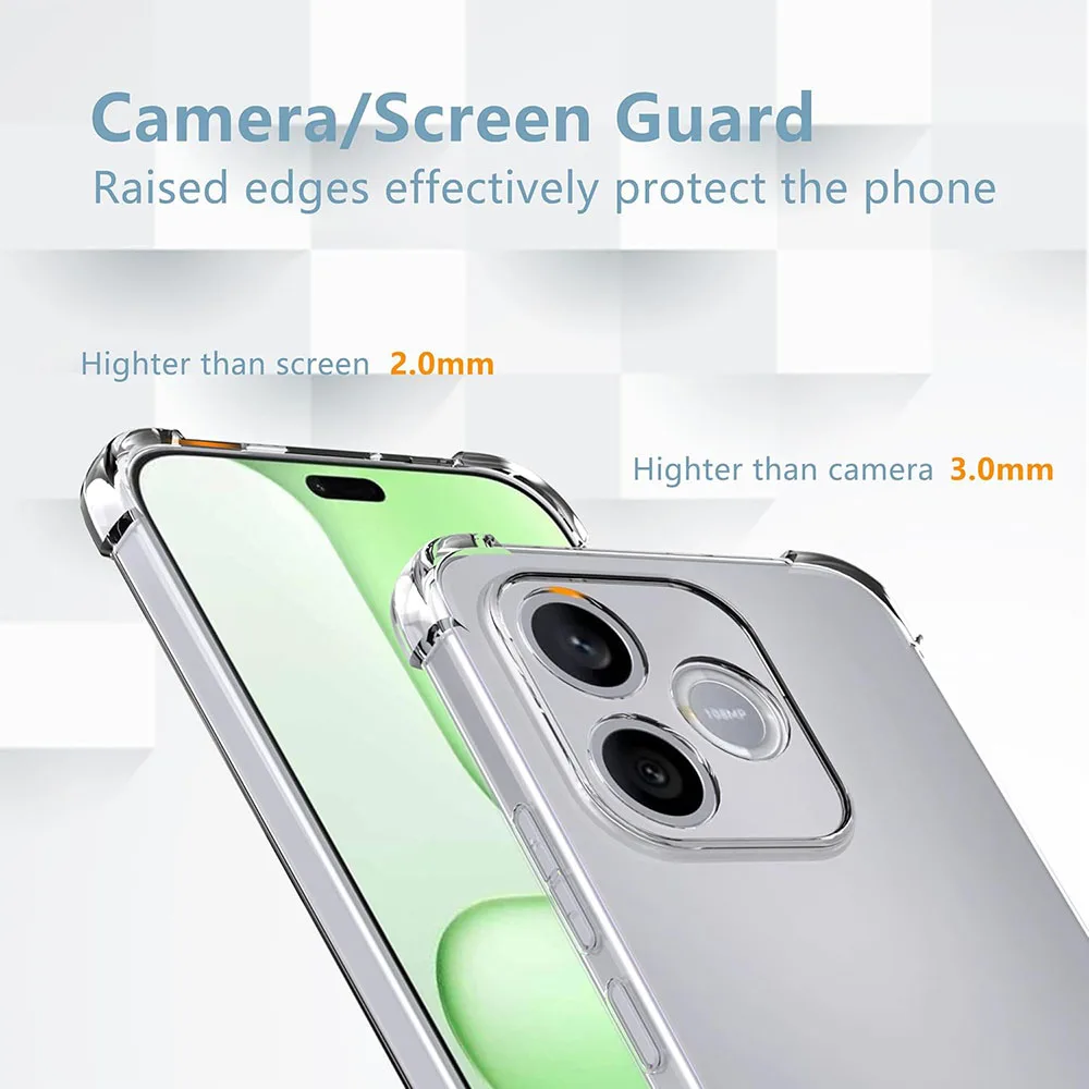 3D Airbag Clear Soft Silicone Case - Ultra Thin Protective Shell and Cover