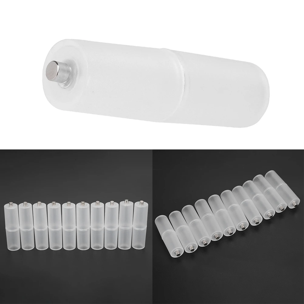 Battery Converter Adapter 10PCS Battery Converter AAA to AA Size Cell Battery Converter Adapter Batteries Holder Case Switcher