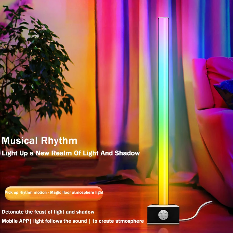 

Floor To Floor RGB Illusion Light, Living Room, Bedroom Atmosphere, WIFI Bluetooth Wall Corner Light, Music Rhythm Light