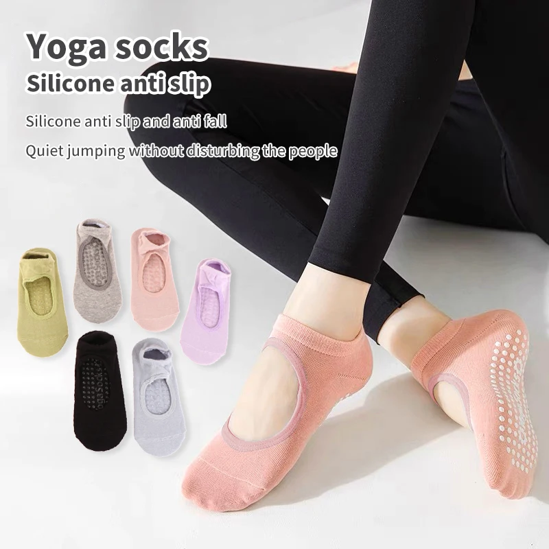 

1Pair Non-Slip Yoga Socks For Women Pilates Ballet Dance Socks Sport Sock Gym Workout Slipper Running Grip Sock