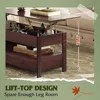 Coffee Table,Lift Top Coffee Table with Hidden Compartment, Storage Drawers and Storage Shelf for livingroom 5