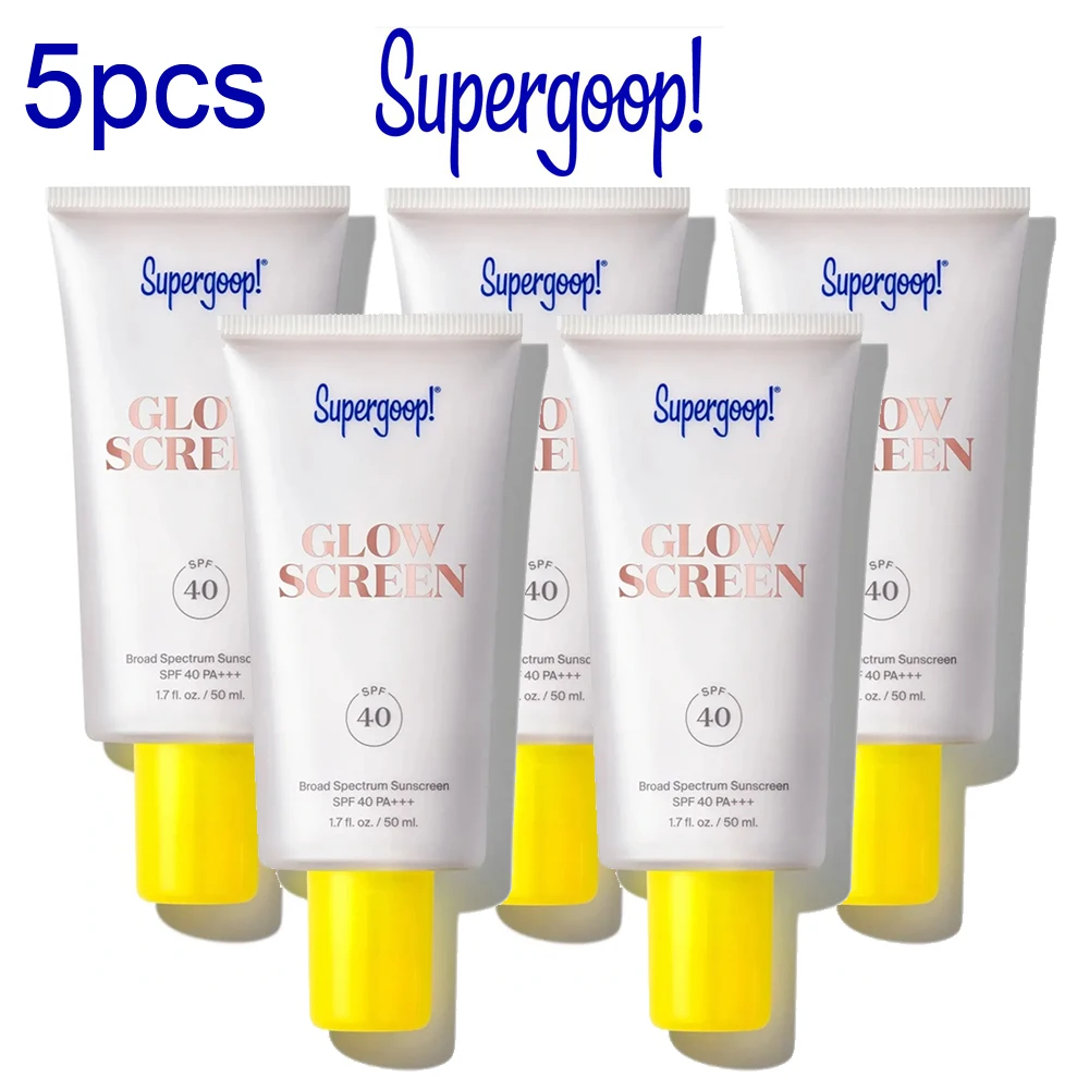 

5Pcs Supergoop SPF40 Face Primer Sunscreen Unseen Sunscreen Broad Spectrum Glowscreen Sunscreen face body base foundation
