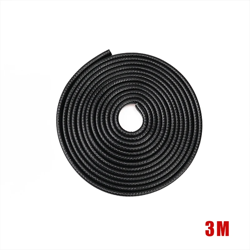 2/3m Car Door Edge Scratch Protector Strip Guard Trim Auto Door Anti Collision Strip with Steel Car-styling Car Decoration bug shield for truck Exterior Parts