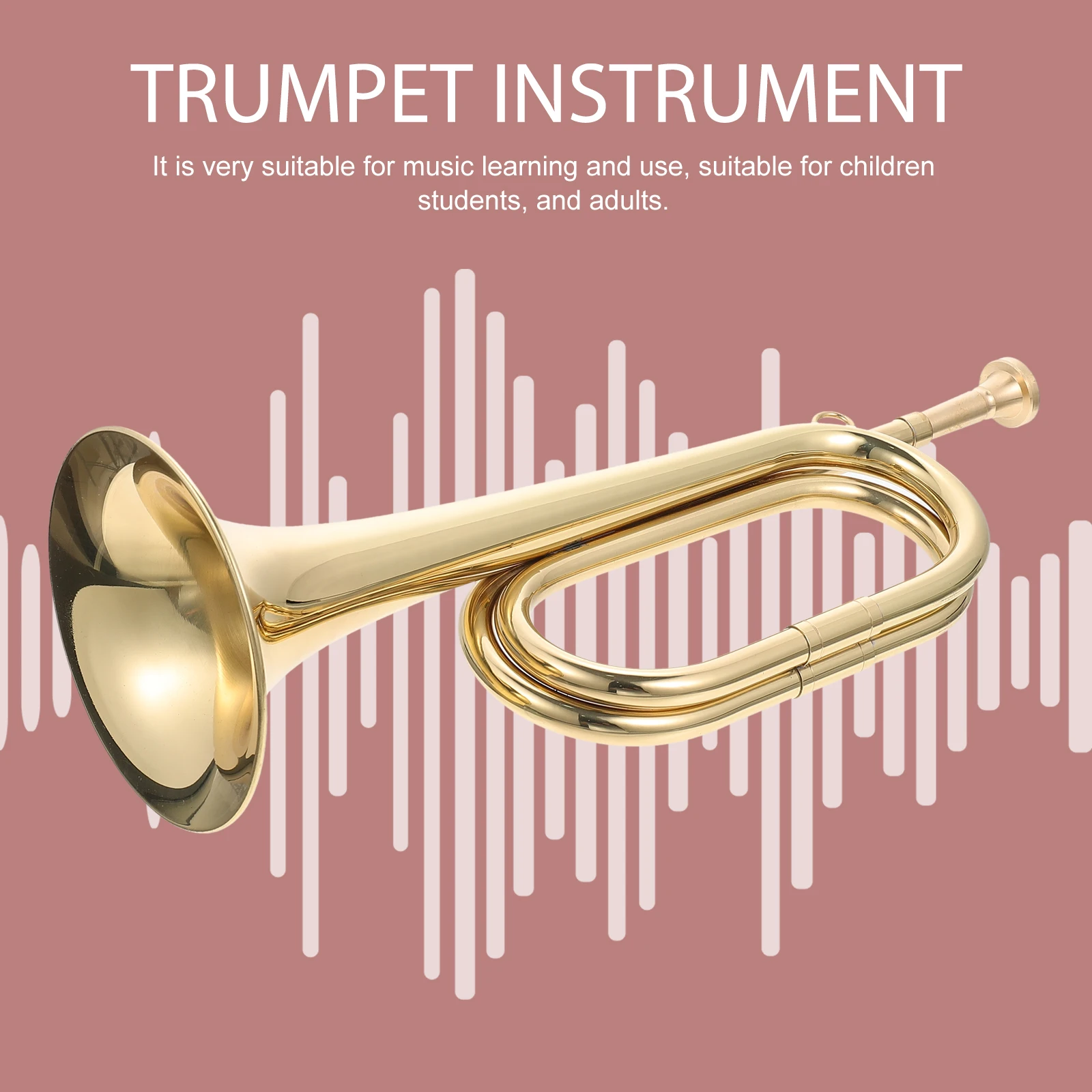 Elastic School Band Bugle Beginners Trumpet Vintage Musical Instruments Old Fashioned War Horn Adjustable Stretch Belt Invisible