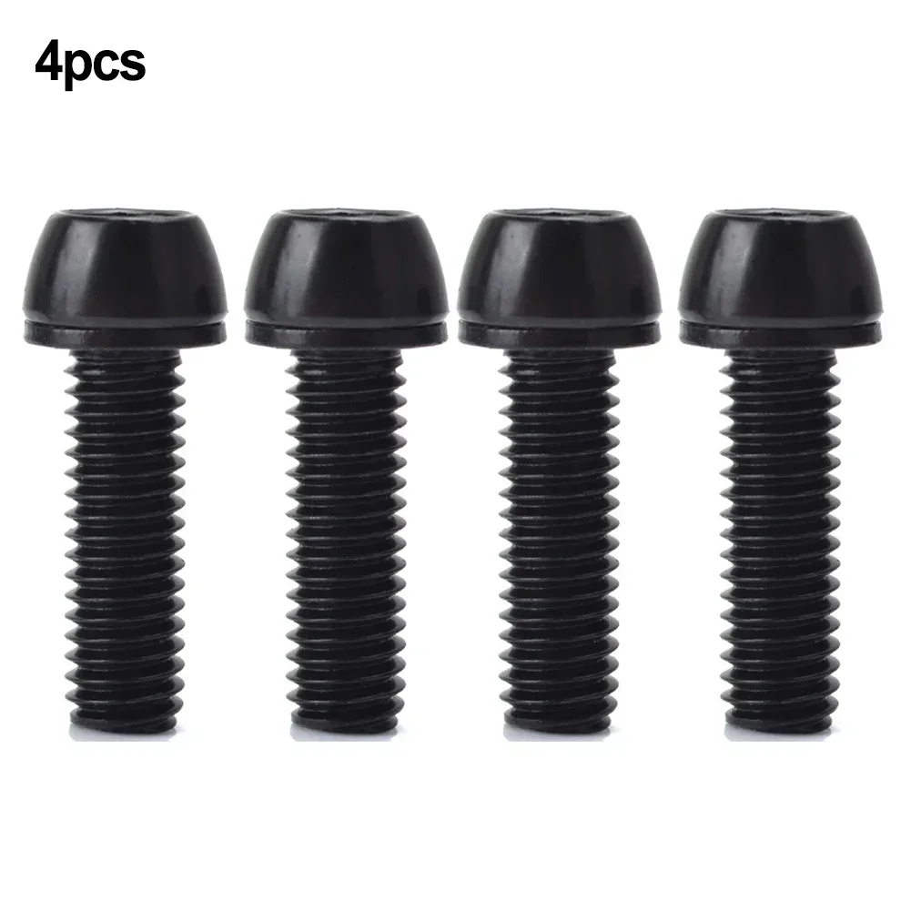 Lot De 4 Vis De Potence De Vélo - M5 X 20 Mm Ou M6 X 20 Mm - Acier Résistant - Couleurs Argent, Noir, Jaune, Vif