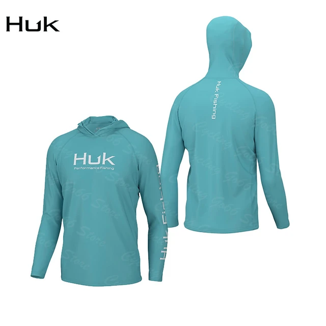 HUK Fishing Shirt with Hood for Men Long Sleeve Uv Protection Camisa De  Pesca UPF 50+ Fishing Clothes Quick Dry Plus Size 4xl - AliExpress