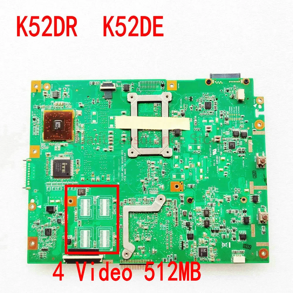 Carte Mère Asus K52D K52DR REV:2.2 Pour Pièces (allumage Aléatoire)