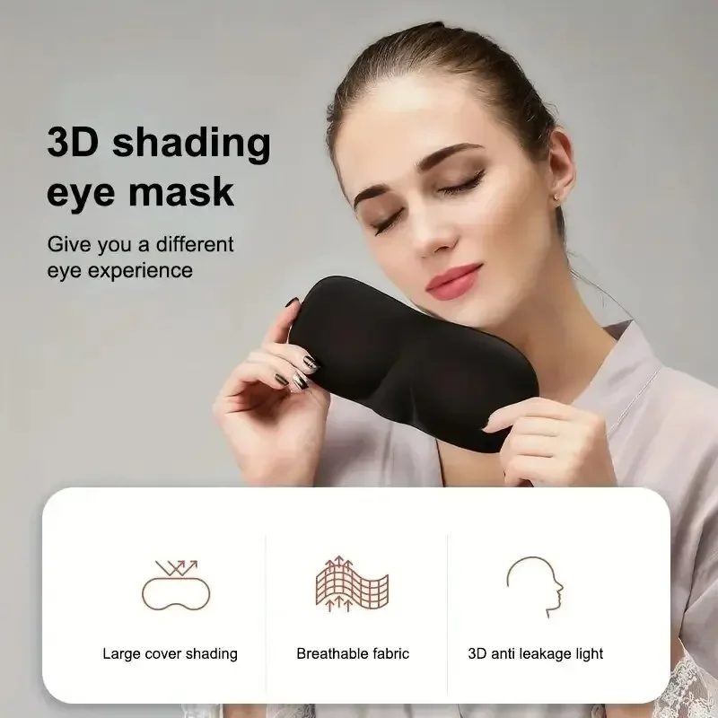 3D Stereoscopic Sleep Eye Mask, Sleep Magic Memory Sponge Black Shading Breathable Eye Protection 3