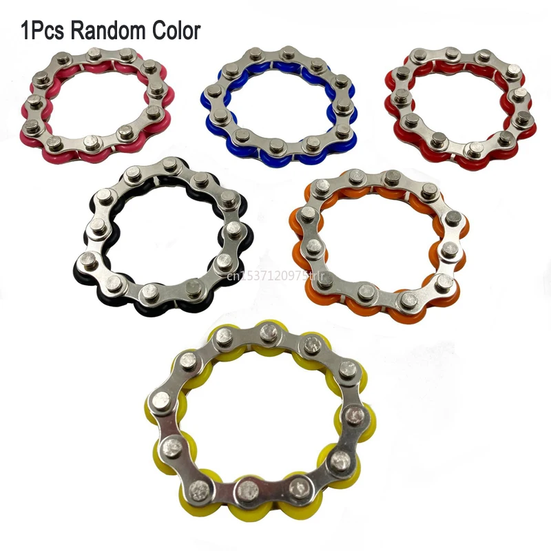 Puzzle Chain Fidget Toy Autism ADHD Anti Stress fidget toy sensory fidget toy anti stress toy finger sensory toy Adult Man Children Key Ring Sensory Toys Hand Spinner Fidget Bearing EDC Toy