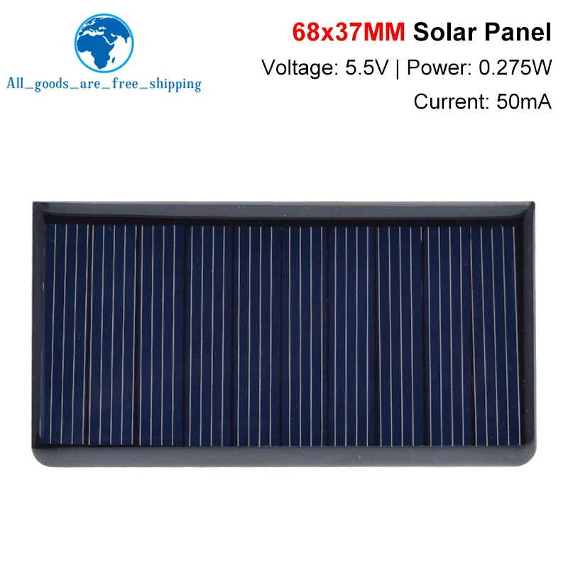 Pannelli Solari 5.5V 50Ma Policristallini 68X37Mm Mini Celle Solari Sunpower Pannello Fotovoltaico Fai-Da-Te Per Caricabatterie