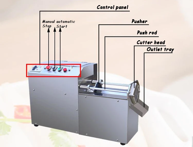 Description Picture 3 of itemCommercial Electric French Fries Slicer For Potato Radish Cucumber Strip Cutter Stainless Steel Vegetable Cutting Machine